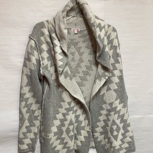 Woven ❤️ Heart Cardigan Sweater - Small